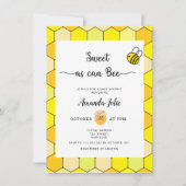 Zoet als baby shower-uitnodiging kaart (Voorkant)