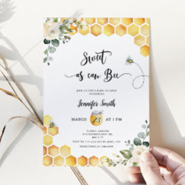 Zoet als baby shower-uitnodiging kaart