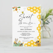 Zoet als baby shower van bijen kaart (Staand voorkant)