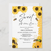 Zoet als baby shower van bijen kaart (Voorkant)