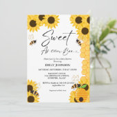 Zoet als baby shower van bijen kaart (Staand voorkant)