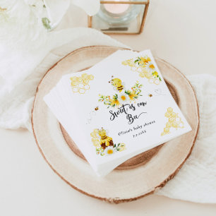 Zoet als baby shower van bijen servet