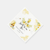 Zoet als baby shower van bijen servet (Hoek)