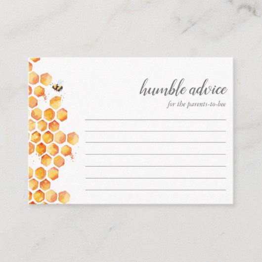 Zoet als Baby shower van bumblebee | Advieskaart (Voorkant)