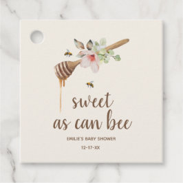 Zoet als Baby shower van honingbonen Bedankjes Labels