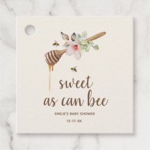 Zoet als Baby shower van honingbonen Bedankjes Labels