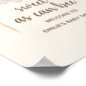 Zoet als Baby shower van honingbonen Poster (Hoek)