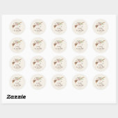Zoet als Baby shower van honingbonen Ronde Sticker (Vel)