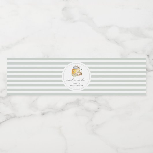 Zoet als Baby shower Waterfles Etiket (Enkel label)