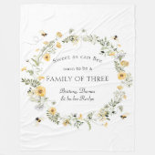 Zoet als bee Baby Fleece Blanket (Voorkant)