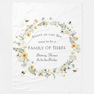 Zoet als bee Baby Fleece Blanket Deken