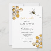 Zoet als bee Baby shower Invitation Kaart (Voorkant)