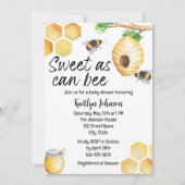Zoet als bee Baby shower Invitation Kaart (Voorkant)