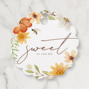 Zoet als bei   Baby shower van het voorjaar van Fl Bedankjes Labels