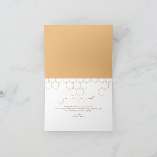 Zoet als bei | Elegant Floral Spring Bedankkaart (Binnen)