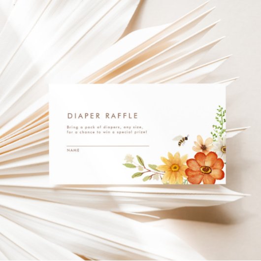 Zoet als bei | Floral Spring Diaper Raffle Informatiekaartje