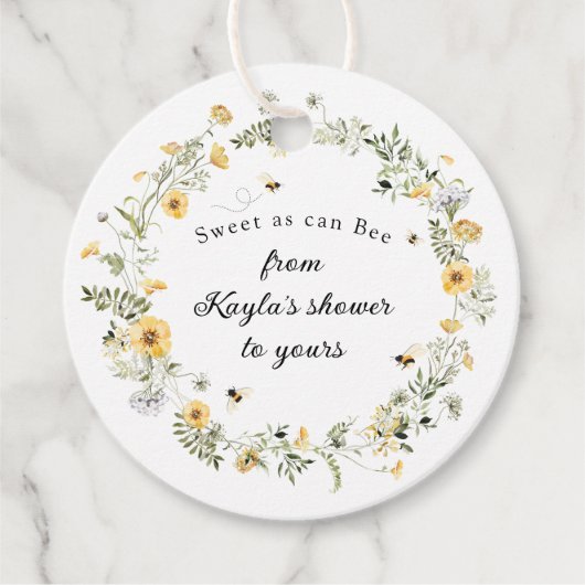 Zoet als beiensoorten bedankjes labels (Voorkant)