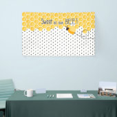 Zoet als bijen - Baby shower of Birthday achtergro Spandoek (Beurs)