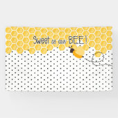 Zoet als bijen - Baby shower of Birthday achtergro Spandoek (Horizontaal)