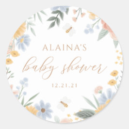Zoet als bijen Baby shower Ronde Sticker
