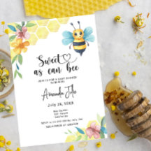 Zoet als bijenbloem baby shower