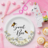 Zoet als bijenhoningbijen Wit Baby shower Papieren Bordje (Feest)