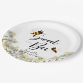 Zoet als bijenhoningbijen Wit Baby shower Papieren Bordje (Gekanteld)