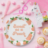 Zoet als Borden voor peach Birthday Paper Papieren Bordje (Feest)