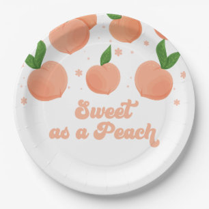 Zoet als Borden voor peach Birthday Paper Papieren Bordje
