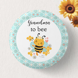 Zoet als Can Bee Baby Girl Baby shower Button