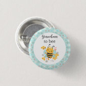 Zoet als Can Bee Baby Girl Baby shower Button (Voorkant /achterkant)