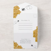 Zoet als Can Bee Baby shower All In One Uitnodiging (Buitenkant)