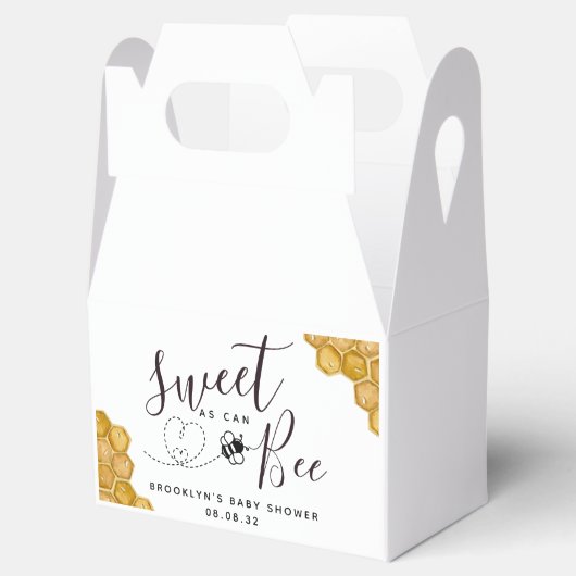 Zoet als Can Bee Baby shower Bedankdoosjes (Geopend)