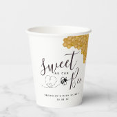 Zoet als Can Bee Baby shower Papieren Bekers (Achterkant)