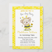 Zoet als Can Bee Birthday Invitation Kaart (Voorkant)