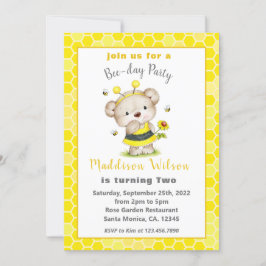 Zoet als Can Bee Birthday Invitation Kaart