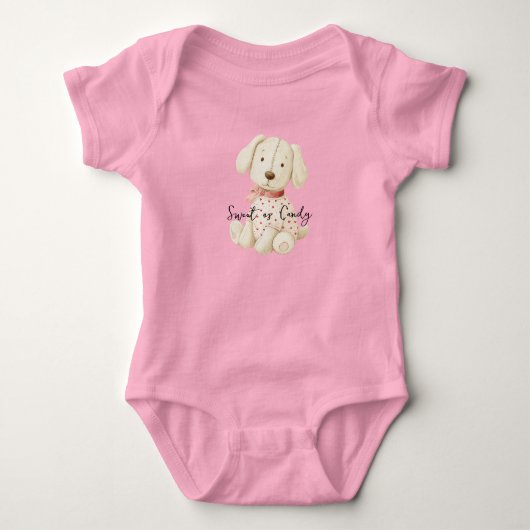 Zoet als Candy Cute Cream Hond Romper (Voorkant)