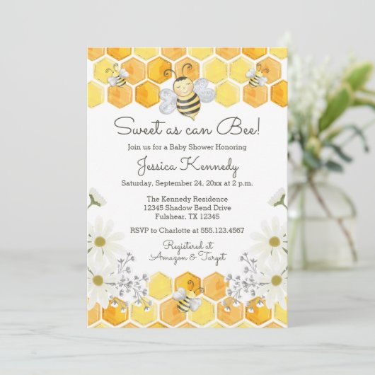Zoet als de uitnodiging om honingbijen te eten (Staand voorkant)
