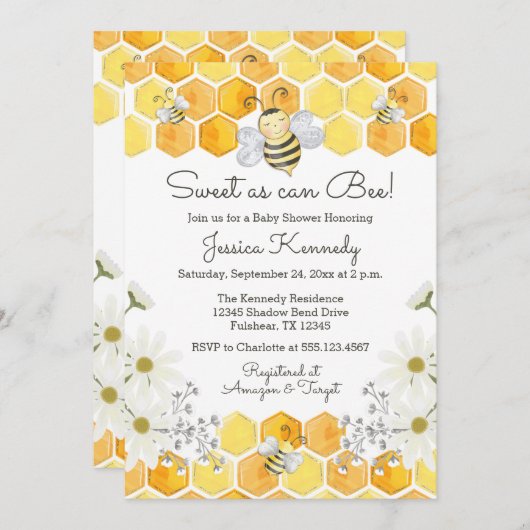 Zoet als de uitnodiging om honingbijen te eten (Voorkant / Achterkant)