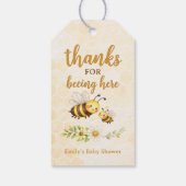 Zoet als een Bij Baby Shower Cadeaulabel (Achterkant)