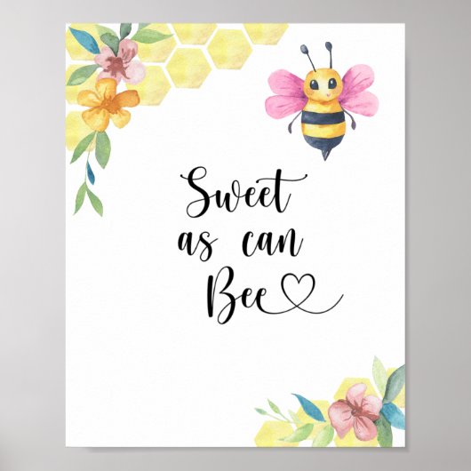 Zoet als een bij. Bijenmeisje. Poster (Voorkant)