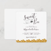 Zoet als een bij kan zijn Baby Shower Uitnodiging (Voorkant / Achterkant)