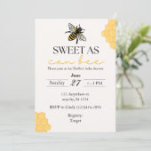 Zoet als een bij kan zijn babyshower bij thema uit kaart (Staand voorkant)