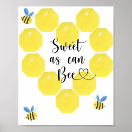 Zoet als een bij kan zijn. Bijenfeestje Poster