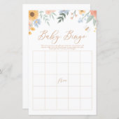 Zoet als een Bingo Baby shower Game (Voorkant / Achterkant)