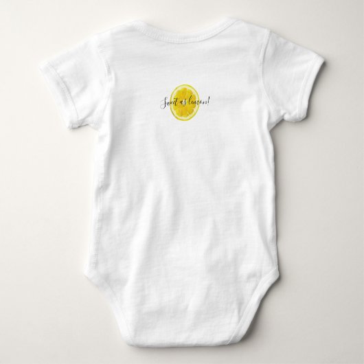 Zoet als een citroen grappig, modern baby bodysuit (Achterkant)
