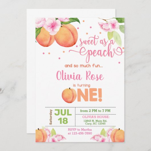 Zoet als een feestelijke uitnodiging voor een perz (Voorkant / Achterkant)