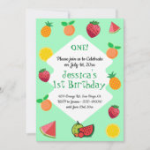 Zoet als een Fruit Zomer Verjaardagsfeest Kaart (Voorkant)