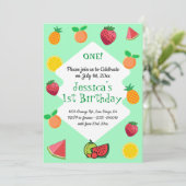 Zoet als een Fruit Zomer Verjaardagsfeest Kaart (Staand voorkant)