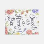 Zoet als een honingbijenvanger fleece deken (Voorkant (Horizontaal))